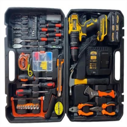 Taladro Inalámbrico 36V con Herramientas y 2 Baterías Recargables – Potencia y Versatilidad para el Hogar 🔧🔋